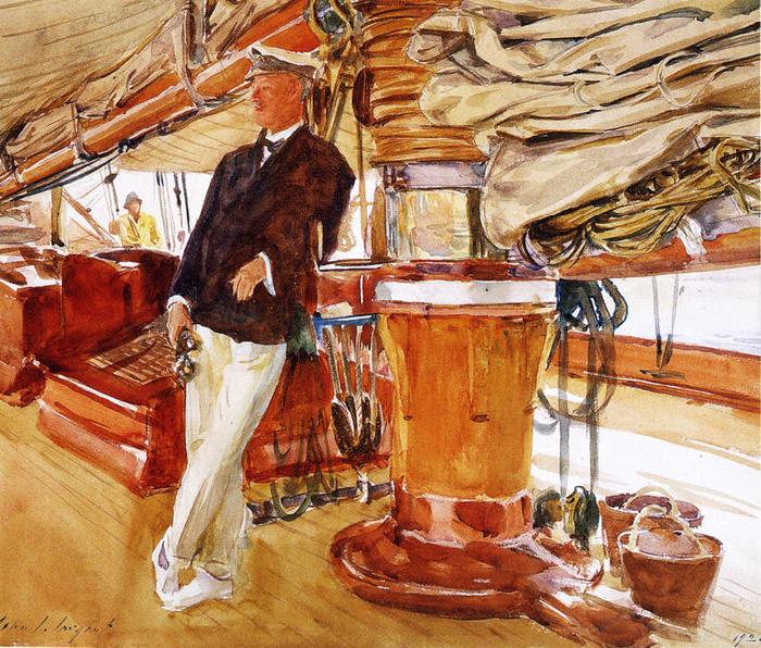 John Singer Sargent On the Deck of the Yacht Constellation oil painting picture